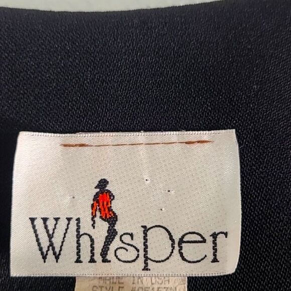 Whisper Open Front Maxi Kaftan, Black with Gold Trim, Size 2X - Picture 10 of 10